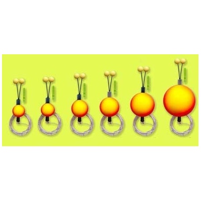 Bubeník Čihátko se šňůrkou 18 žluto-oranžová 20 mm