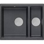 Quadron Logan 150 черна - вградена мивка от неръждаема стомана, композитна, 56x46 см (HCQL5646U8-BS_I) Мивка за вграждане
