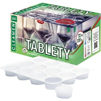 Cleamen 261 restaurační sklo tablety 72 ks