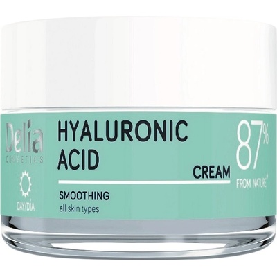Delia Cosmetics Изглаждащ дневен крем за лице с хиалуронова киселина, 50 ml