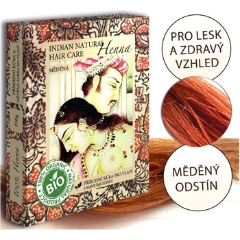 Indian Natural Henna přírodní barva na vlasy měděná 200 g