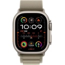 Apple Watch Ultra 2 49 mm titánové puzdro s olivovým alpským ťahom S MREX3CS/A