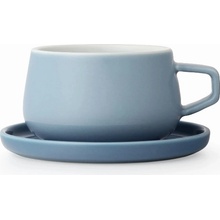 Viva Scandinavia Šálka na čaj s podšálkou ELLA CLASSIC modrá 250 ml
