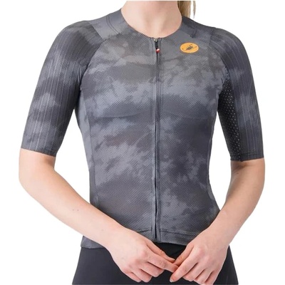 Castelli Дамска фланелка с къс ръкав за колоездене Castelli Women's Aero Race 8S Jersey Cycling jersey - Dark Gray (156-2738-0212)