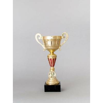 Zlatočervený sportovní pohár 23 33 cm 23 cm