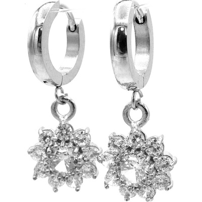 Steel Jewelry náušnice kytička z chirurgické oceli NS231078