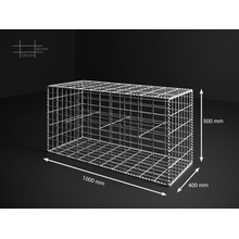 Gabionový koš 100x50x40, velikost oka 5x10cm, povrchová úprava GALFAN (95% Zn - 5% Al)