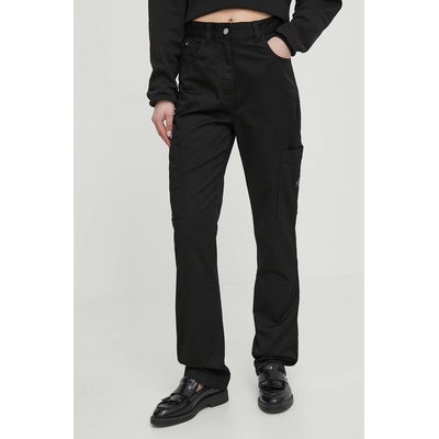 Calvin Klein Jeans Панталон Calvin Klein Jeans в черно със стандартна кройка, с висока талия J20J223117 (J20J223117)