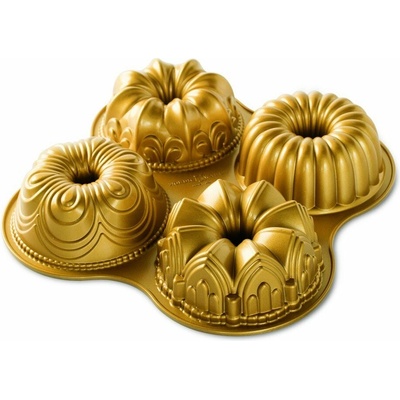 Nordic Ware Forma na mini bábovky mix zlatá 91377 37,5x37,5 cm