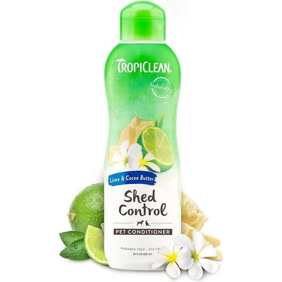 Tropiclean Lime and Cocoa Butter Shed Control Conditioner for Pets - балсам за контрол на падащата козина при кучета и котки 355ml