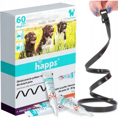 Happs kapky proti blechám a klíšťatům pro psy 10-20 kg