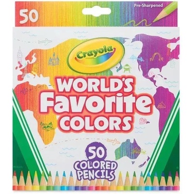 Crayola Crayola: Комплект цветни моливи „Любимите цветове на света - 50 бр (68-7514)
