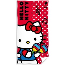 Carbotex Dětská osuška Hello Kitty Malá Hudebnice 70 x 140 cm