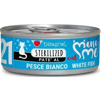 Disugual Консерва за котка mini-me 21 sterilized бяла риба, ПАСТЕТ - 85 гр - Италия, 95489