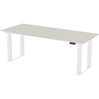 Delso Výškovo nastaviteľný stôl ROCKSTER 90 x 140 cm svetlosivá / biela