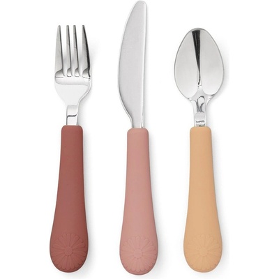 Cam Cam Copenhagen Детски прибори за хранене от силикон 3 бр. Rose Mix - Cam Cam Copenhagen (1719-33-000-WW)