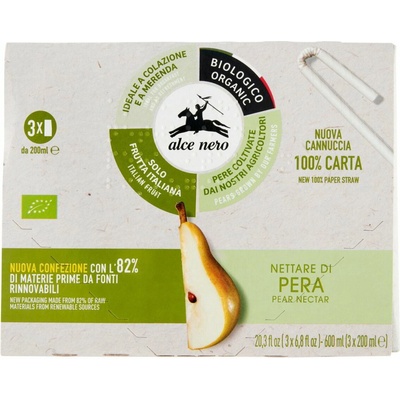 Alce Nero Bio Hruškový nektár 3 x 200 ml