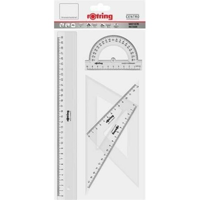 Rotring sada pravítek, transparentní, plastové 4 ks 221370