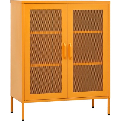 Шкаф за съхранение, горчица, 80х35х101, 5 см, стомана