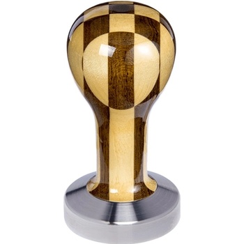Buna Café tamper lak šachovnica, nerez mat, plochý 53 mm
