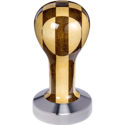 Buna Café tamper lak šachovnica, nerez mat, plochý 53 mm