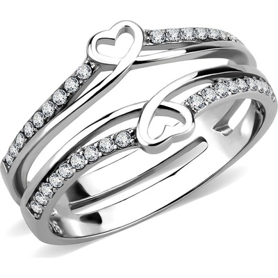 Mabell Dámský prsten z chirurgické oceli YVETTE CZ221DA242 5C45