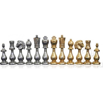 Chessmen Metal Staunton Arabescato /vysoký lesk/
