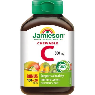 Jamieson Vitamin C 500mg tr.ovoce 120 cucací tabliet