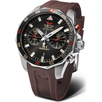 Vostok Europe 6S21/225A618S Hnědý silikonový řemínek