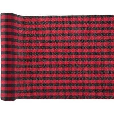 Santex Šerpa stolová červeno-černé káro 28 cm 1 ks