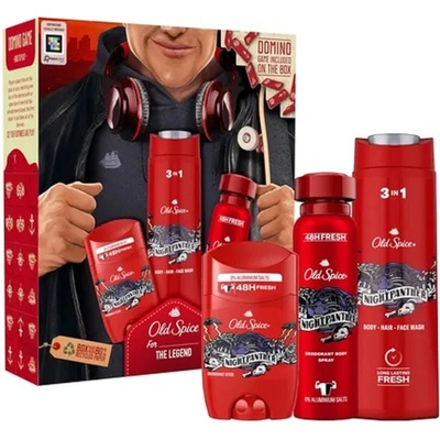 Old Spice Night Panther sprchový gél 400 ml + dezodorant 50 ml + dezodorant v spreji 150 ml + domino, pre mužov