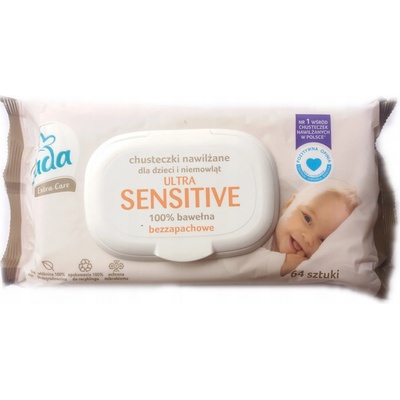 Dada Extra Care Ultra Sensitive bavlněné ubrousky 64 ks – Zbozi.Blesk.cz