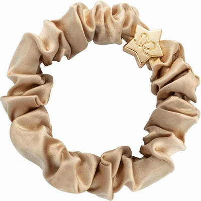 By Eloise London Gold Star Silk Scrunchie barva Sand – Zboží Dáma