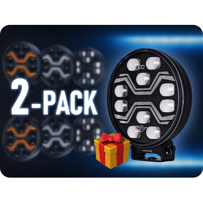 KAMAR Predné LED svetlo SPIDER TOXIC+výstražné+pozičné 80W+3W+14W, IP69K/2-PACK + darček ! [L3440]