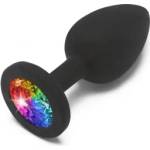 ToyJoy Анален разширител от силикон с кристал Rainbow Booty Jewel S