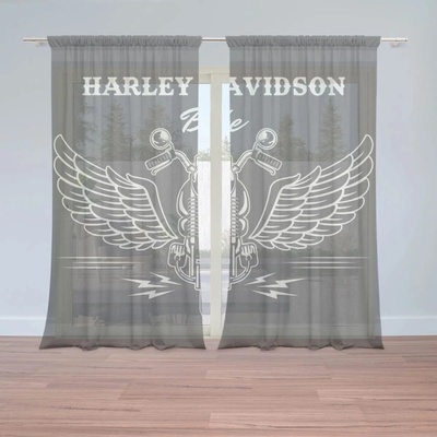 Sablio Záclony Harley-Davidson S krídlami: 2ks 150x250cm