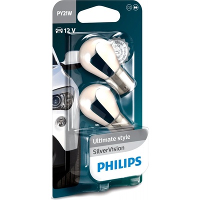 Philips SilverVision 12496SVB2 PY21W BAU15s 12V 21W