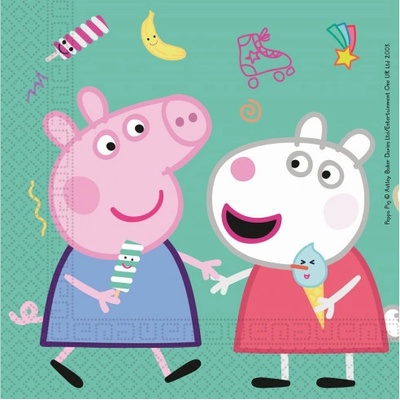Procos papírové ubrousky Prasátko Peppa 33x33cm 20ks