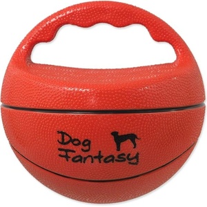 Dog Fantasy Играчка Dog Fantasy Ball топка с дръжка писклива 15см (454-31149)