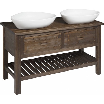 Erra Brand umyvadlová skříňka 130x73x50cm, mořený smrk BA131 – Hledejceny.cz