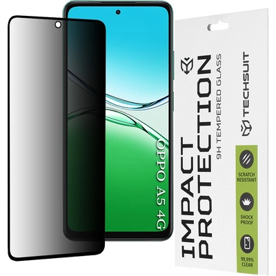 Techsuit Протектор за Oppo A5 4G - 111D Privacy Full Glue - черен