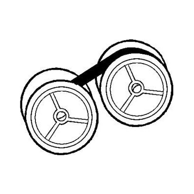 Páska pro psací stroj pro Triumpf Adler 1210, GR. 51U, červeno - černá, textilní, 13/6, N (PSUV051R01)