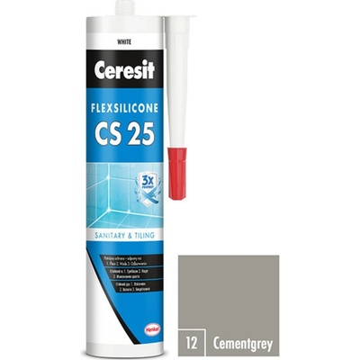 Ceresit CS 25 sanitární silikon 280 g cement grey