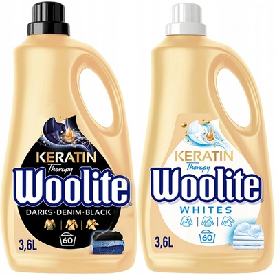Woolite Tekutý prací prostředek na černé + bílé 2 x 3,6 l