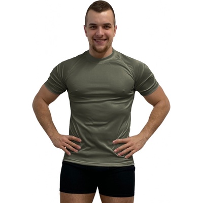 Golf polokošile s krátkým rukávem pánská khaki