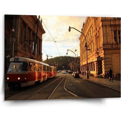 Sablio Obraz Električka v historickom meste - 150x110 cm