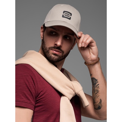 Ombre Clothing Мъжка бейзболна шапка с лого сиво Ombre Clothing Ombre Clothing | Siv | МЪЖЕ | ЕДИН РАЗМЕР