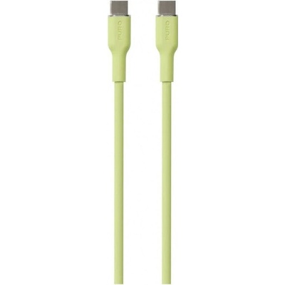 PURO Soft nabíjací a dátový kábel USB-C / USB-C pre iPhone / iPad / AirPods - 1,5 m - svetlo zelený PUUSBCUSBCICONLGRN