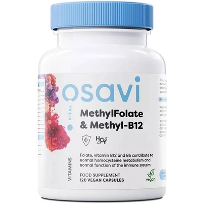 Osavi MethylFolate & Methyl-B12, 120 капсули, Osavi