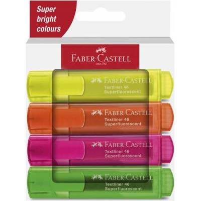 Faber-Castell Textliner 46 Neon sada 4 farieb
